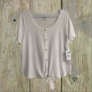 ❤️3/$30 Warehouse One front tie tee. 1X